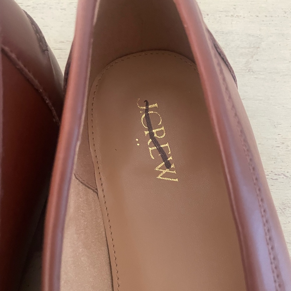 J. CREW Classic Bit Vegan Leather Loafers in Antique Oak Size 12 M $148 CL383 - Picture 4 of 8